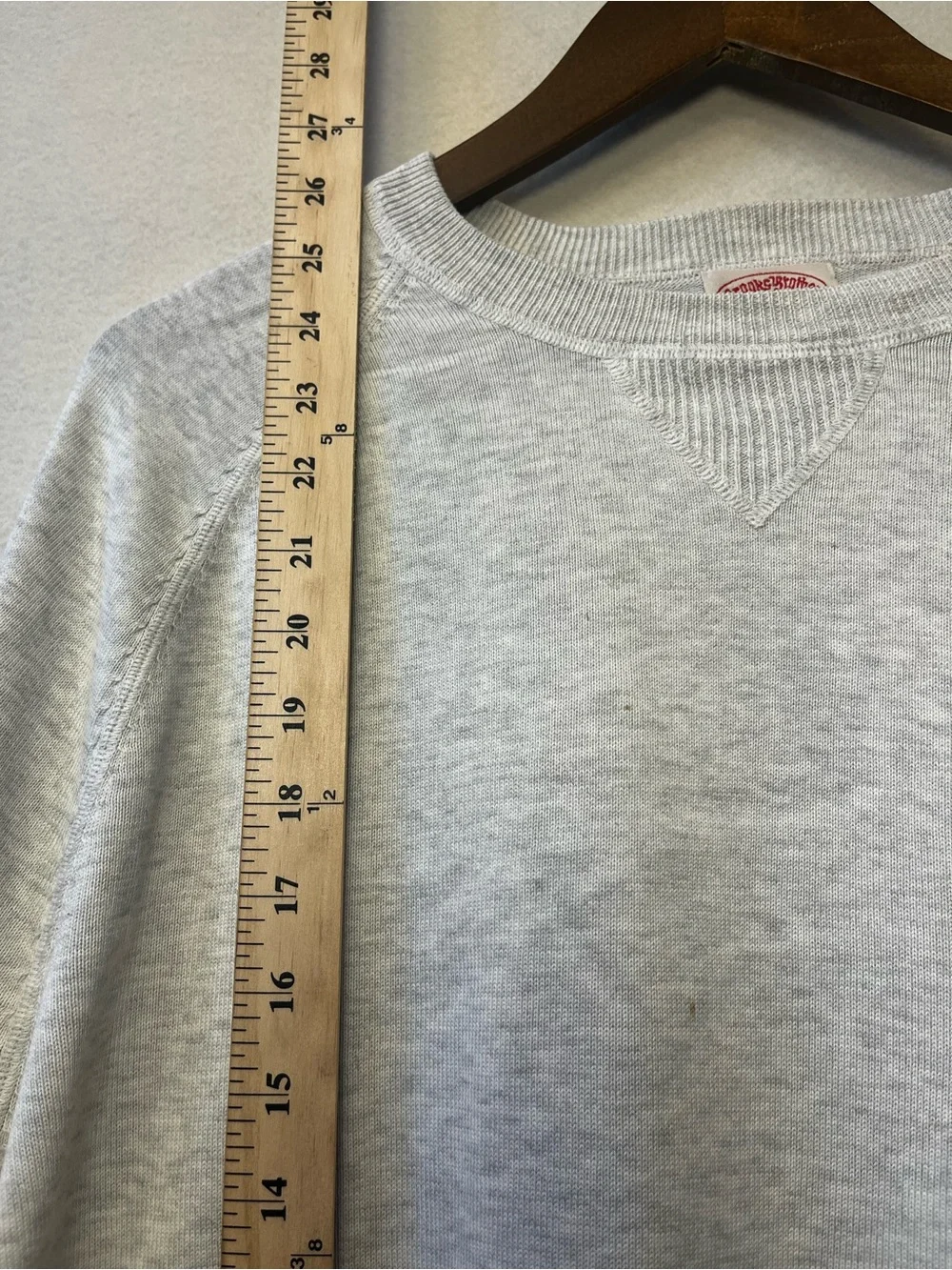 Brooks Brothers Light Gray Crewneck Sweater